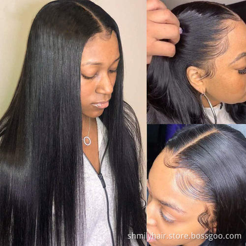 Wholesale Factory Price 100% Human Hair Lace Wigs Brazilian 13x6 Virgin Cuticle Aligned Hair Lace Front Wig
